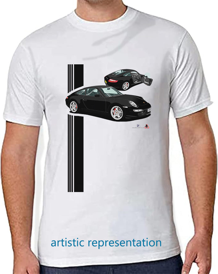 Porsche 997 (911) Carrera  in Black T Shirt