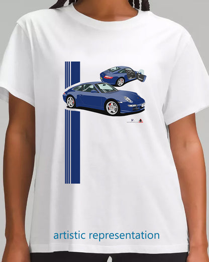 Porsche 997 (911) Carrera  in Blue T Shirt