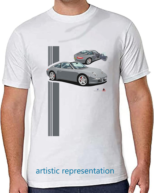 Porsche 997 (911) Carrera  in Gray T Shirt