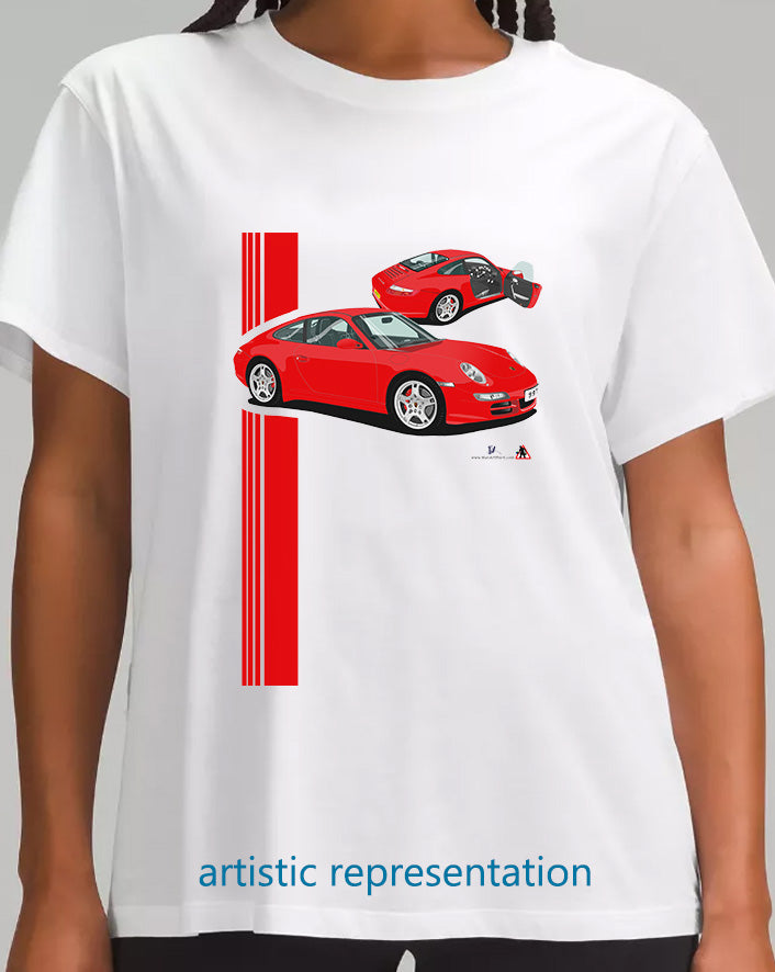 Porsche 997 (911) Carrera  in Red T Shirt