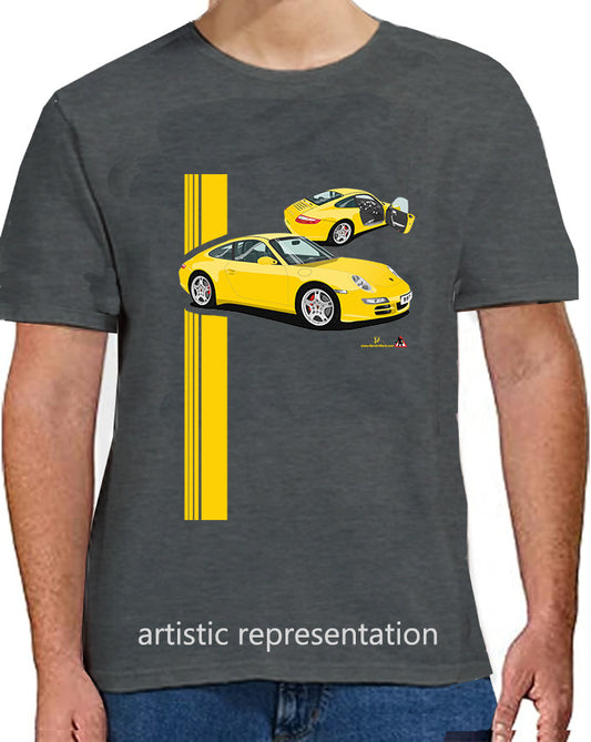 Porsche 997 (911) Carrera  in Yellow T Shirt