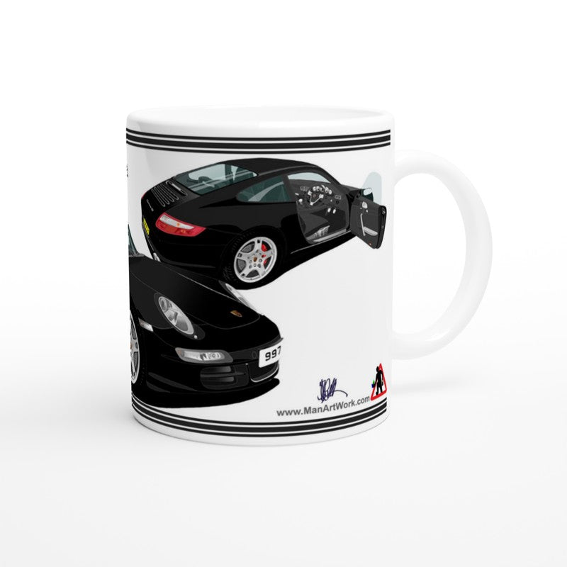 Porsche 997 (911) Carrera in Black Art Mug