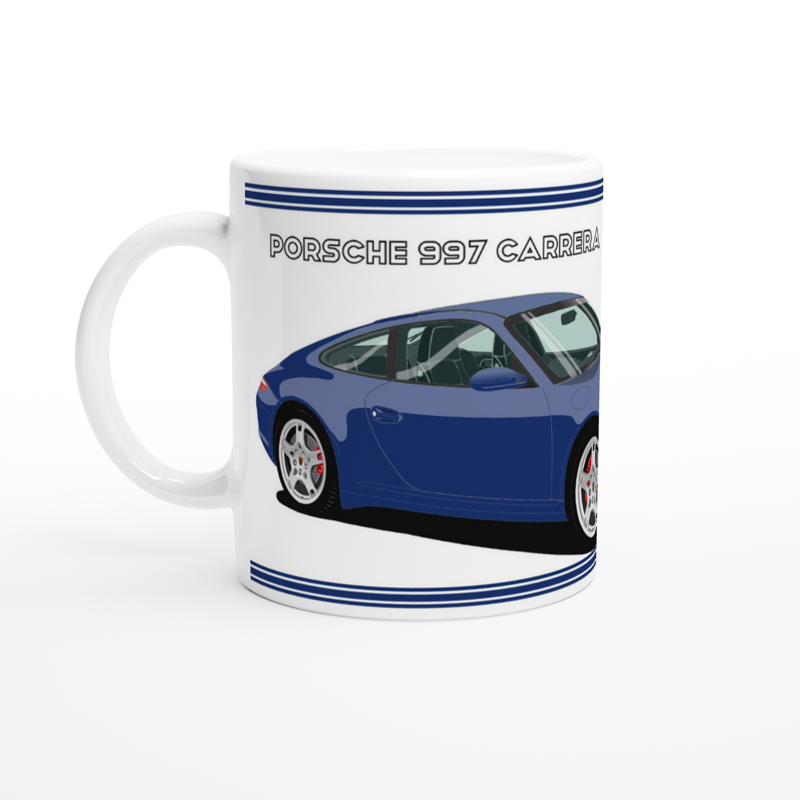 Porsche 997 (911) Carrera in Blue Art Mug