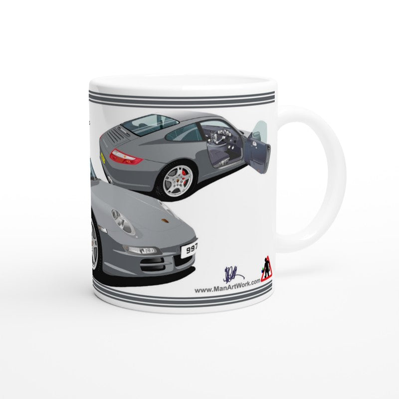 Porsche 997 (911) Carrera in Gray Art Mug