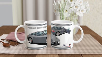 Porsche 997 (911) Carrera in Gray Art Mug