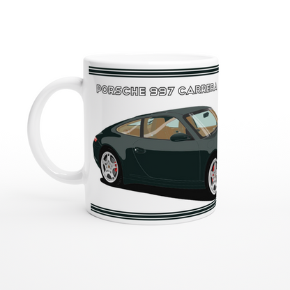 Porsche 997 (911) Carrera in Green Art Mug