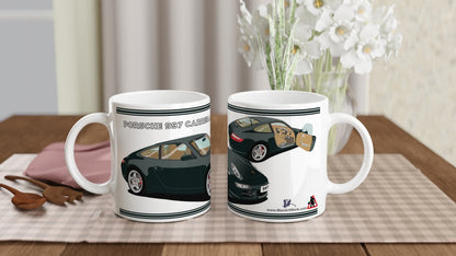 Porsche 997 (911) Carrera in Green Art Mug