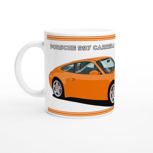 Porsche 997 (911) Carrera in Orange Art Mug