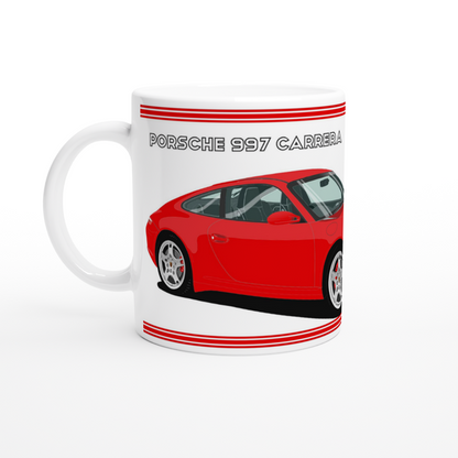 Porsche 997 (911) Carrera in Red Art Mug