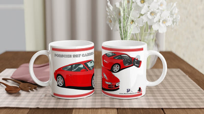 Porsche 997 (911) Carrera in Red Art Mug