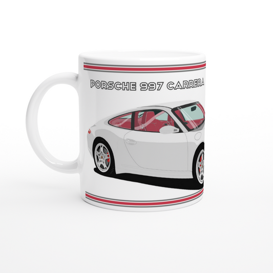 Porsche 997 (911) Carrera in Silver Art Mug