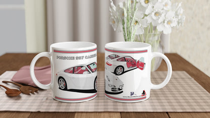 Porsche 997 (911) Carrera in Silver Art Mug