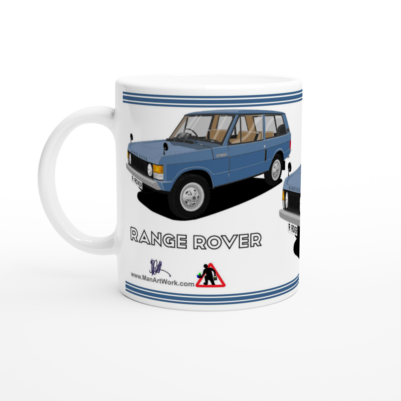 Range Rover 3 Door Blue Art  Mug