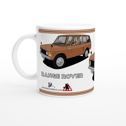 Range Rover 3 Door Brown Art  Mug