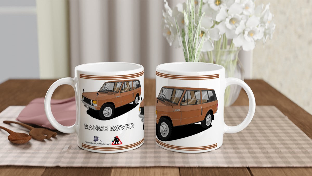 Range Rover 3 Door Brown Art  Mug