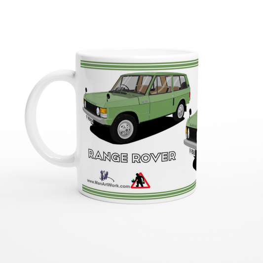 Range Rover 3 Door Green Art  Mug