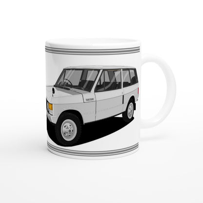 Range Rover 3 Door Silver Art  Mug