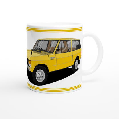 Range Rover 3 Door Yellow Art  Mug