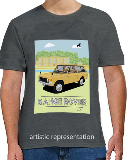 Range  Rover Classic 3 Door in Beige Art T Shirt (Scene)