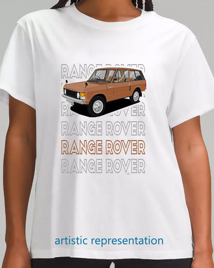 Range  Rover Classic 3 Door in Brown Art T Shirt (Words)