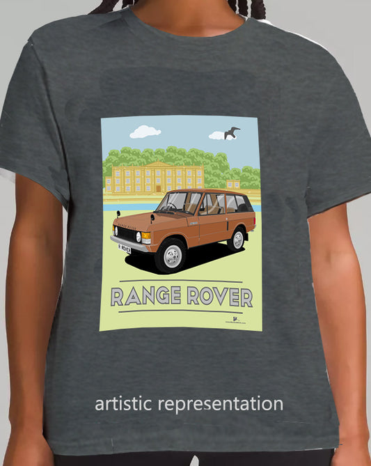 Range  Rover Classic 3 Door in Brown Art T Shirt (Scene)
