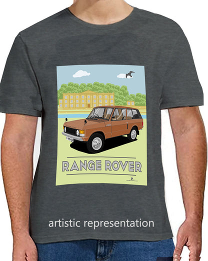 Range  Rover Classic 3 Door in Brown Art T Shirt (Scene)