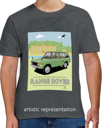 Range  Rover Classic 3 Door in Green Art T Shirt (Scene)