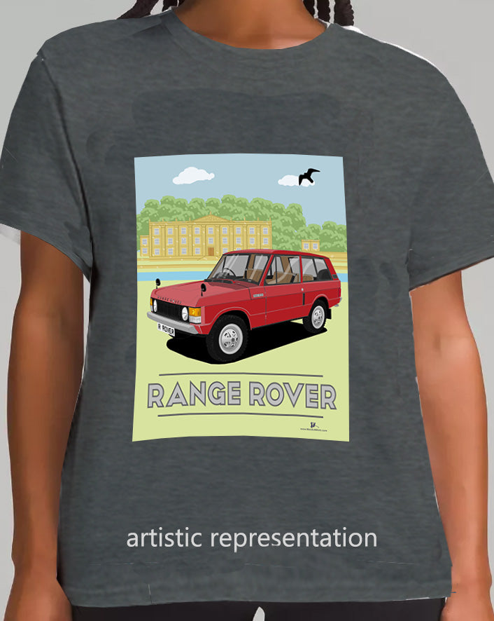 Range  Rover Classic 3 Door in Red Art T Shirt (Scene)