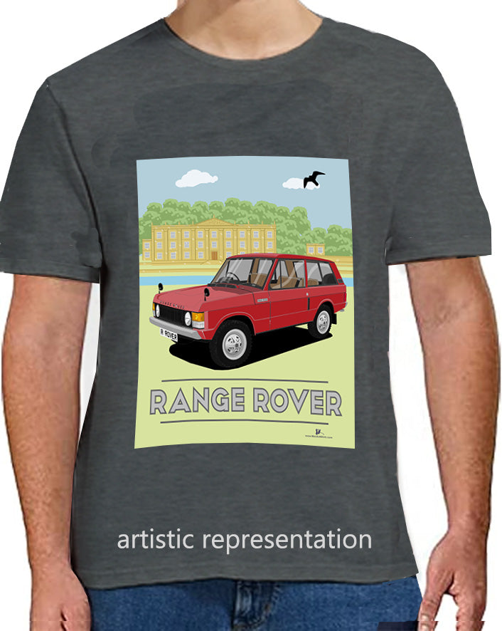 Range  Rover Classic 3 Door in Red Art T Shirt (Scene)