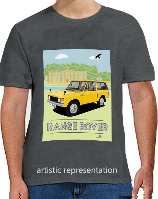 Range  Rover Classic 3 Door in Yellow Art T Shirt (Scene)