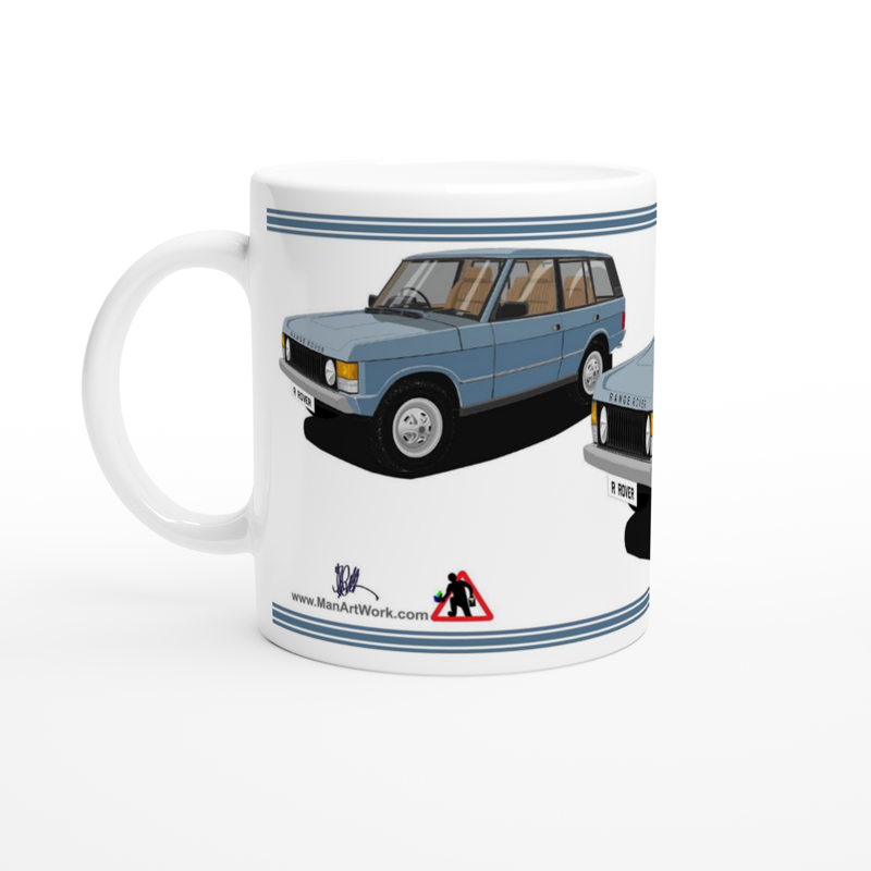 Range Rover Classic 5 Door in Blue Art Mug
