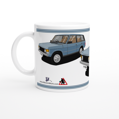Range Rover Classic 5 Door in Blue Art Mug