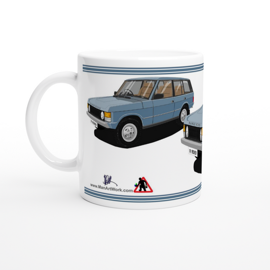 Range Rover Classic 5 Door in Blue Art Mug