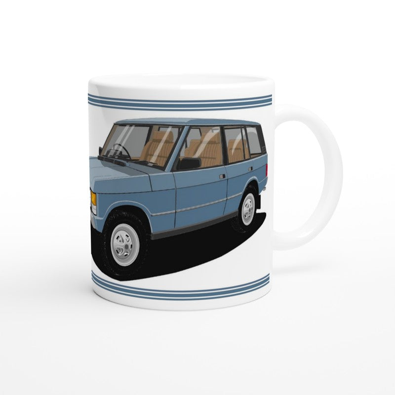 Range Rover Classic 5 Door in Blue Art Mug