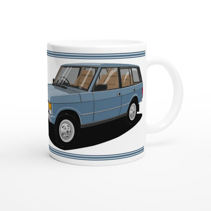 Range Rover Classic 5 Door in Blue Art Mug