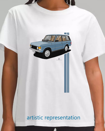 Range  Rover Classic 5 Door in Blue Art T Shirt (Stripes)