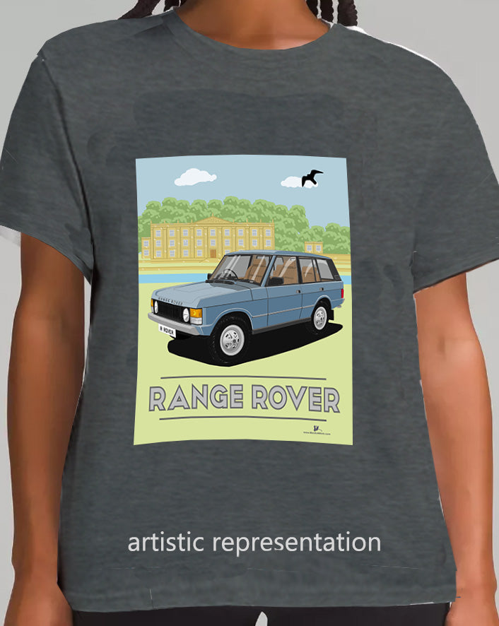 Range  Rover Classic 5 Door in Blue Art T Shirt (Scene)