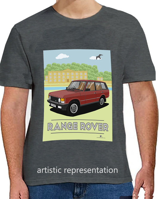 Range  Rover Classic 5 Door facelift in Red Art T Shirt (Scene)