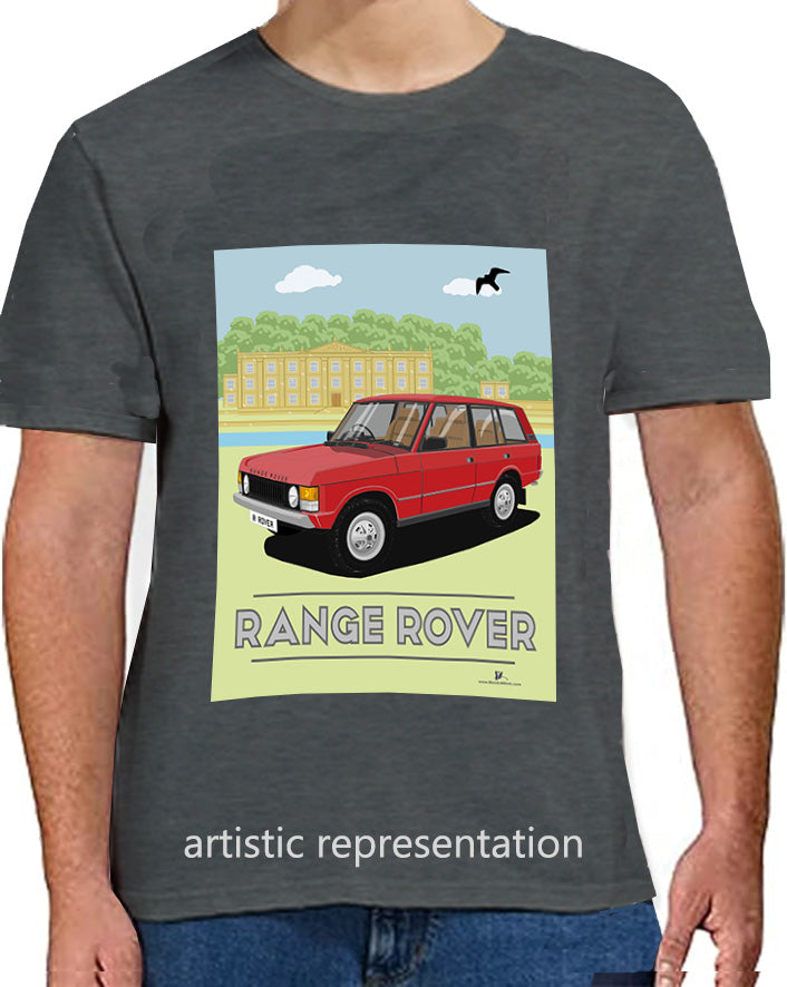 Range  Rover Classic 5 Door in Red Art T Shirt (Scene)