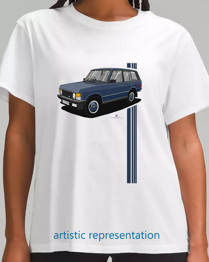 Range  Rover Classic 5 Door facelift in Blue Art T Shirt (Stripes)