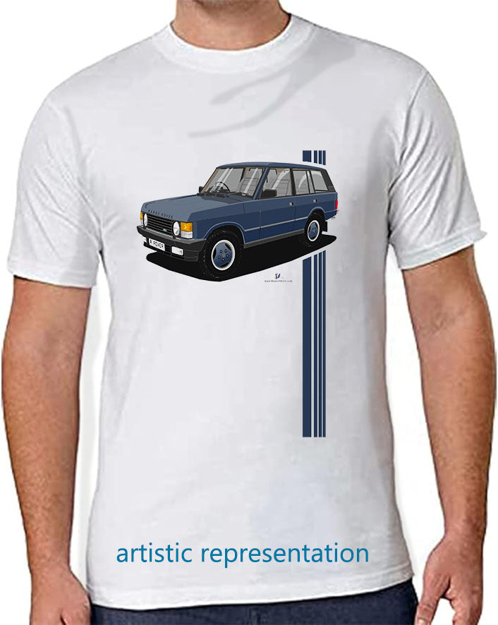 Range  Rover Classic 5 Door facelift in Blue Art T Shirt (Stripes)
