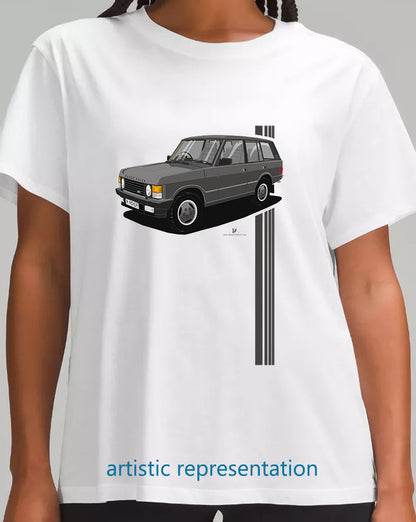 Range  Rover Classic 5 Door facelift in Gray Art T Shirt (Stripes)