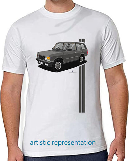 Range  Rover Classic 5 Door facelift in Gray Art T Shirt (Stripes)