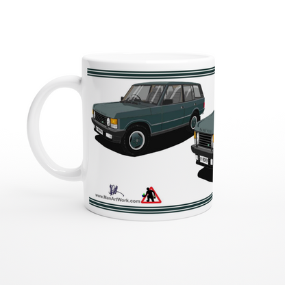 Range Rover Classic 5 Door facelift in Green Art Mug