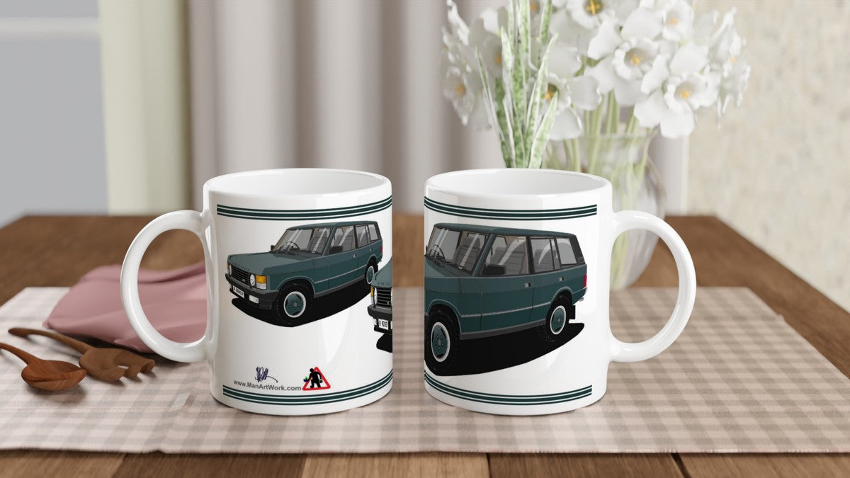Range Rover Classic 5 Door facelift in Green Art Mug