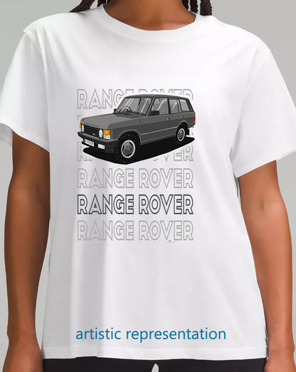 Range  Rover Classic 5 Door facelift in Gray Art T Shirt (Words)