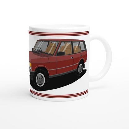Range Rover Classic 5 Door facelift in Red Art Mug