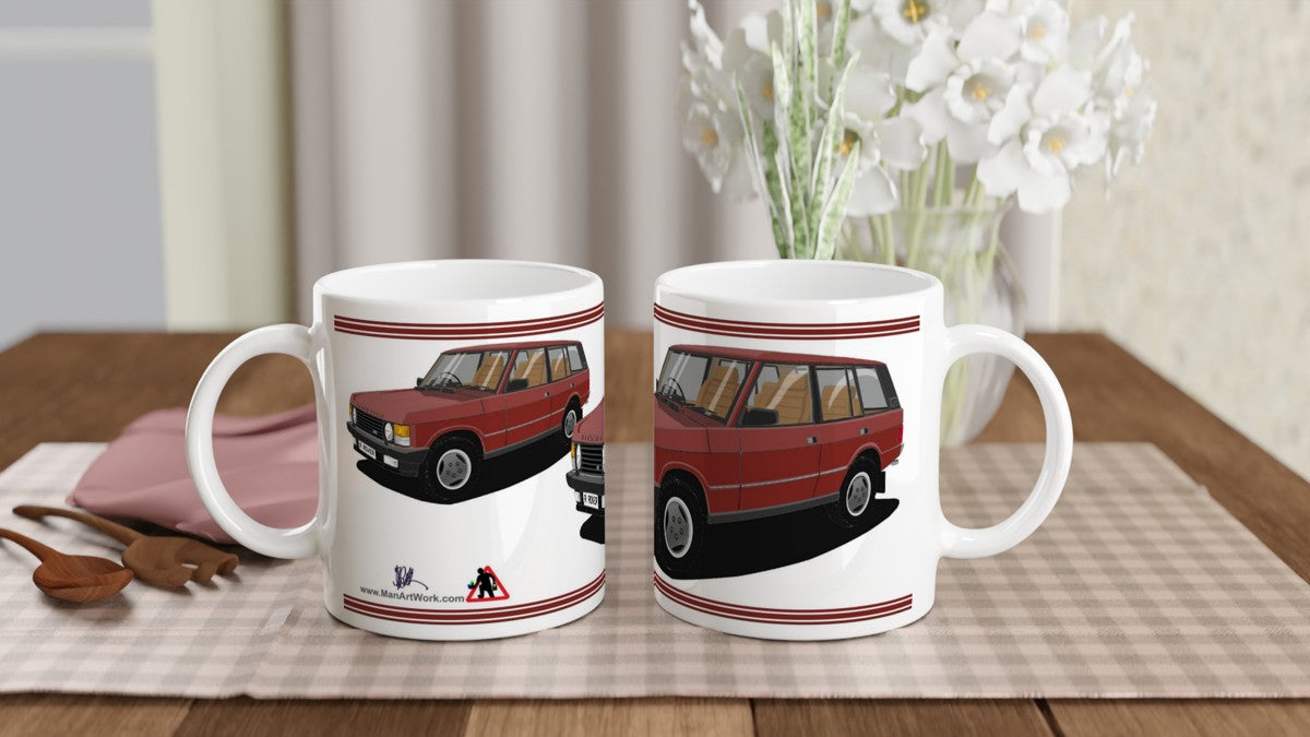 Range Rover Classic 5 Door facelift in Red Art Mug
