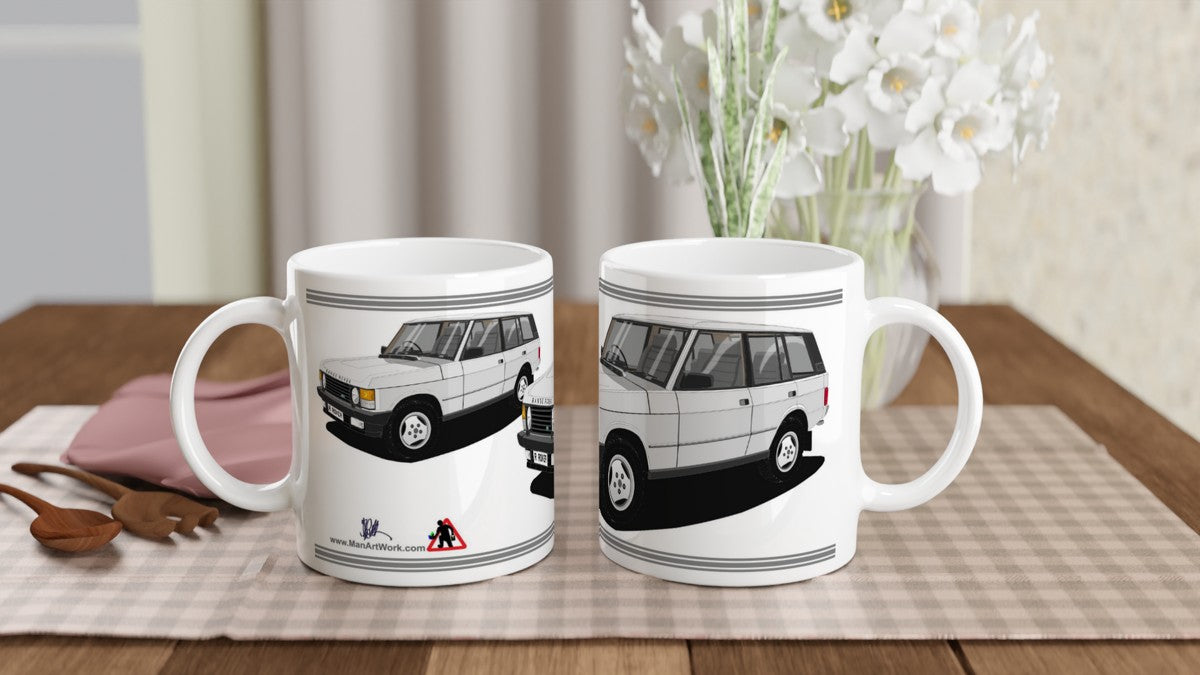 Range Rover Classic 5 Door facelift in Silver Art Mug