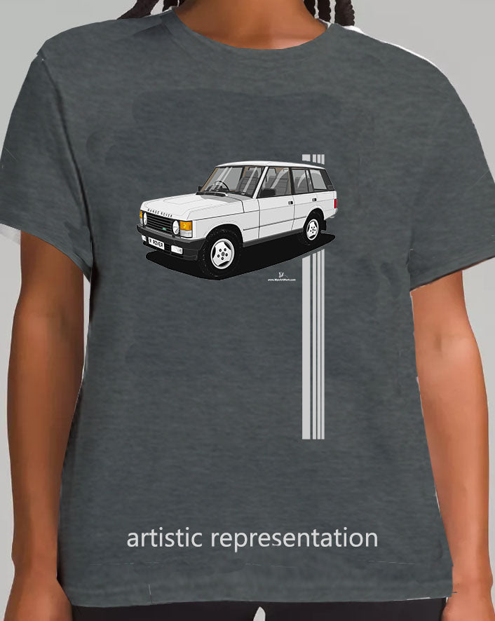 Range  Rover Classic 5 Door facelift in Silver Art T Shirt (Stripes)